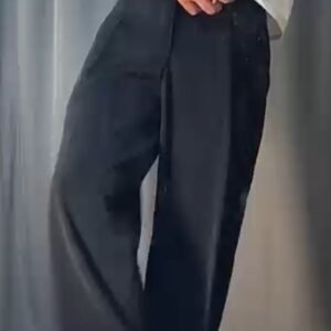 Black Pleated Trousers